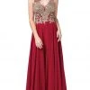 Formal Gowns Dancing Queen - 2494 Jewel Encrusted Bodice A-Line Chiffon Gown