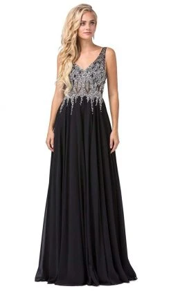 Dancing Queen - 2570 Jewel Ornate Illusion Bodice Chiffon Prom Dress 11 Dancing Queen - 2570 Jewel Ornate Illusion Bodice Chiffon Prom Dress