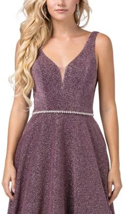 Dancing Queen - 2706 Deep V-neck A-line Gown