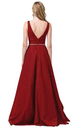 Dancing Queen - 2706 Deep V-neck A-line Gown 10 Dancing Queen - 2706 Deep V-neck A-line Gown