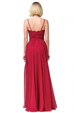 Dancing Queen - 2789 Beaded Lace Embroidery Square Neck A-Line Gown