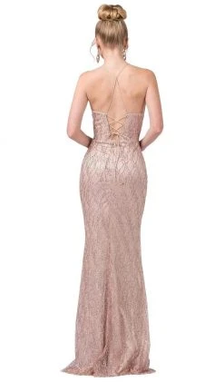 Formal Gowns Dancing Queen - 2817 Embellished Plunging V-neck Sheath Dress