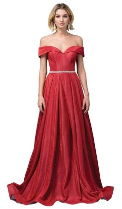Dancing Queen - 2824 Iridescent Off Shoulder Gown With High Slit Formal Gowns 10 Dancing Queen - 2824 Iridescent Off Shoulder Gown With High Slit Formal Gowns