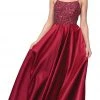 Dancing Queen - 2828 Embellished Halter A-line Gown