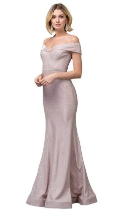 Dancing Queen - 2871 Plunging Off-Shoulder Trumpet Dress Formal Gowns