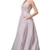 Formal Gowns Dancing Queen - 2880 Embroidered Deep V-neck Ballgown 2 Formal Gowns Dancing Queen - 2880 Embroidered Deep V-neck Ballgown