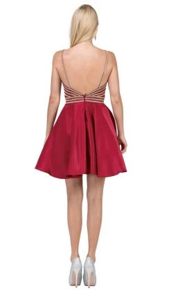 Dancing Queen - 3009 Beaded V-neck A-line Homecoming Dress Cocktail Dresses 10 Dancing Queen - 3009 Beaded V-neck A-line Homecoming Dress Cocktail Dresses