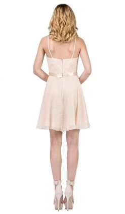 Dancing Queen - 3013 Halter Style Sleeveless Chiffon Cocktail Dress 12 Dancing Queen - 3013 Halter Style Sleeveless Chiffon Cocktail Dress