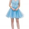 Dancing Queen - 3022 Embroidered V Neck Homecoming Dress