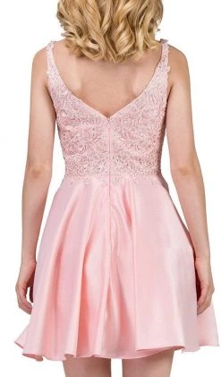 Dancing Queen - 3036 Sleeveless Beaded Lace V-neck Homecoming Dress Cocktail Dresses 15 Dancing Queen - 3036 Sleeveless Beaded Lace V-neck Homecoming Dress Cocktail Dresses