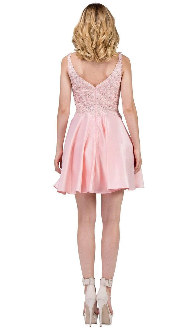 Dancing Queen - 3036 Sleeveless Beaded Lace V-neck Homecoming Dress Cocktail Dresses 5 Dancing Queen - 3036 Sleeveless Beaded Lace V-neck Homecoming Dress Cocktail Dresses