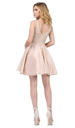 Dancing Queen - 3036 Sleeveless Beaded Lace V-neck Homecoming Dress Cocktail Dresses 17 Dancing Queen - 3036 Sleeveless Beaded Lace V-neck Homecoming Dress Cocktail Dresses