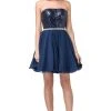 Cocktail Dresses Dancing Queen - 3045 Embellished Strapless A-line Dress