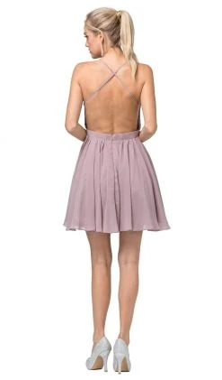 Cocktail Dresses Dancing Queen - 3089 Embroidered V-neck A-line Cocktail Dress