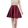 Cocktail Dresses Dancing Queen - 3092 Bejeweled V-neck A-line Homecoming Dress