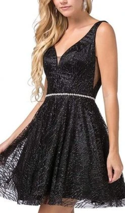 Cocktail Dresses Dancing Queen - 3103 Glitter Mesh Fit And Flare Cocktail Dress 9 Cocktail Dresses Dancing Queen - 3103 Glitter Mesh Fit And Flare Cocktail Dress