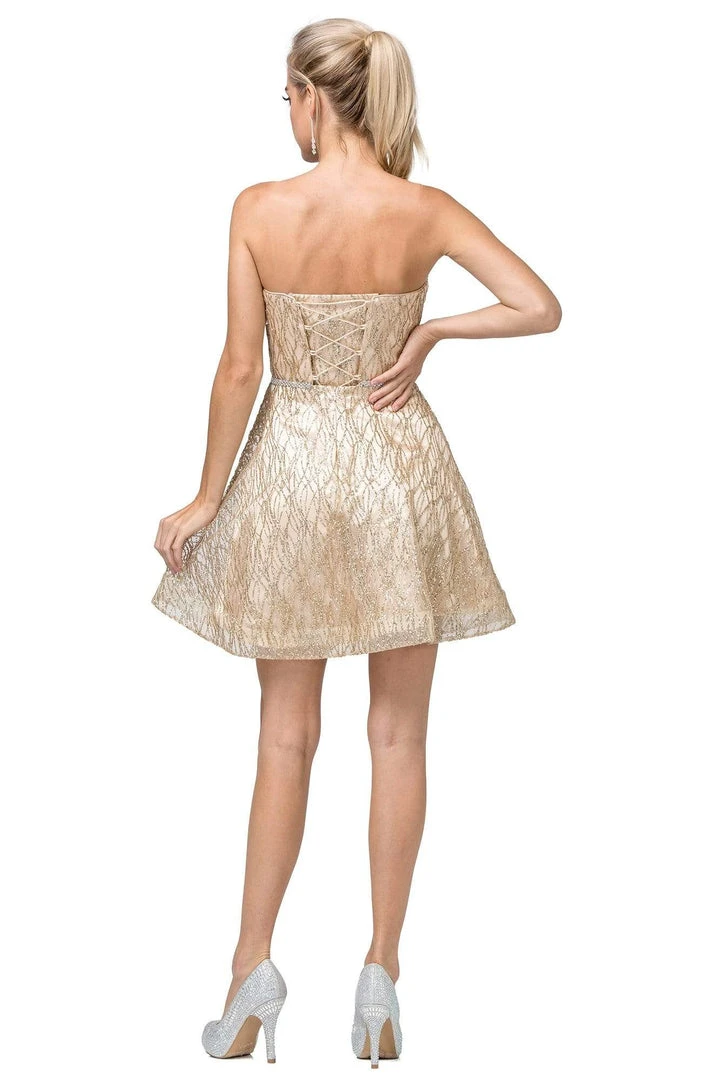 Cocktail Dresses Dancing Queen - 3136 Embellished Strapless Sweetheart A-line Dress 4 Cocktail Dresses Dancing Queen - 3136 Embellished Strapless Sweetheart A-line Dress
