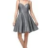 Cocktail Dresses Dancing Queen - 3144 Double Strap Sweetheart Neck A-Line Glitter Dress