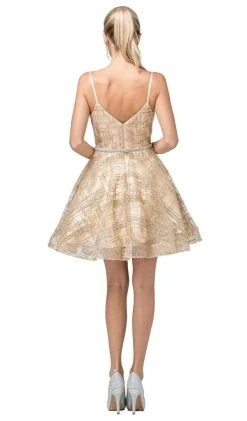 Dancing Queen - 3185 Glitter Sweetheart A-Line Short Dress Cocktail Dresses