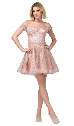 Cocktail Dresses Dancing Queen - 3199 Embellished Off-Shoulder A-line Dress 9 Cocktail Dresses Dancing Queen - 3199 Embellished Off-Shoulder A-line Dress