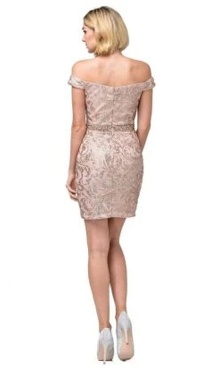 Cocktail Dresses Dancing Queen - 3218 Embellished Deep Off-Shoulder Sheath Dress 11 Cocktail Dresses Dancing Queen - 3218 Embellished Deep Off-Shoulder Sheath Dress