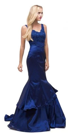 Formal Gowns Dancing Queen 9457 Sleeveless V-Neck Mermaid Evening Dress