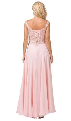 Dancing Queen - Beaded Lace Chiffon Gown 2818 Formal Gowns 12 Dancing Queen - Beaded Lace Chiffon Gown 2818 Formal Gowns