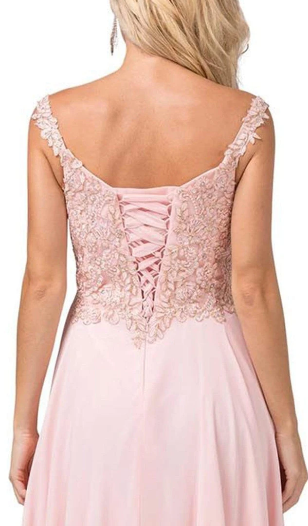 Dancing Queen - Beaded Lace Chiffon Gown 2818 Formal Gowns 6 Dancing Queen - Beaded Lace Chiffon Gown 2818 Formal Gowns