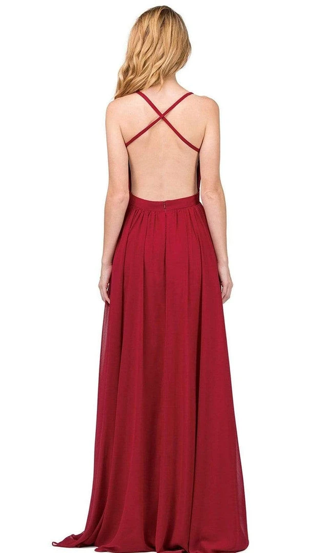 Dancing Queen - Beaded Lace V-neck A-line Prom Dress 9850 - 1 Pc Navy In Size XS Available 4 Dancing Queen - Beaded Lace V-neck A-line Prom Dress 9850 - 1 Pc Navy In Size XS Available