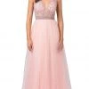 Formal Gowns Dancing Queen - Beaded Sleeveless A-Line Prom Gown 2520 - 1 Pc Blush In Size XS Available 2 Formal Gowns Dancing Queen - Beaded Sleeveless A-Line Prom Gown 2520 - 1 Pc Blush In Size XS Available