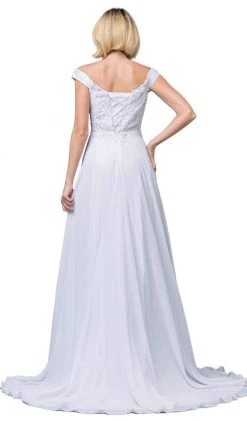 Dancing Queen Bridal - 137 Embellished Off-Shoulder A-line Gown Formal Gowns 7 Dancing Queen Bridal - 137 Embellished Off-Shoulder A-line Gown Formal Gowns