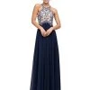 Formal Gowns Dancing Queen Chiffon Halter A-Line Evening Dress 9776