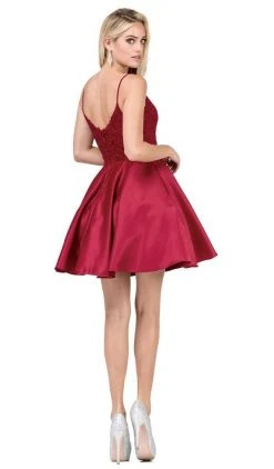 Dancing Queen - Jeweled Lace Bodice Homecoming Dress 3037 - 1 Pc Burgundy In Size 3XL Available 7 Dancing Queen - Jeweled Lace Bodice Homecoming Dress 3037 - 1 Pc Burgundy In Size 3XL Available