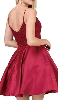 Dancing Queen - Jeweled Lace Bodice Homecoming Dress 3037 - 1 Pc Burgundy In Size 3XL Available 9 Dancing Queen - Jeweled Lace Bodice Homecoming Dress 3037 - 1 Pc Burgundy In Size 3XL Available