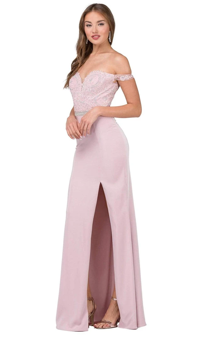 Dancing Queen - Off Shoulder Appliqued Dress 2164 - 1 Pc Dusty Pink In Size M Available Formal Gowns 3 Dancing Queen - Off Shoulder Appliqued Dress 2164 - 1 Pc Dusty Pink In Size M Available Formal Gowns