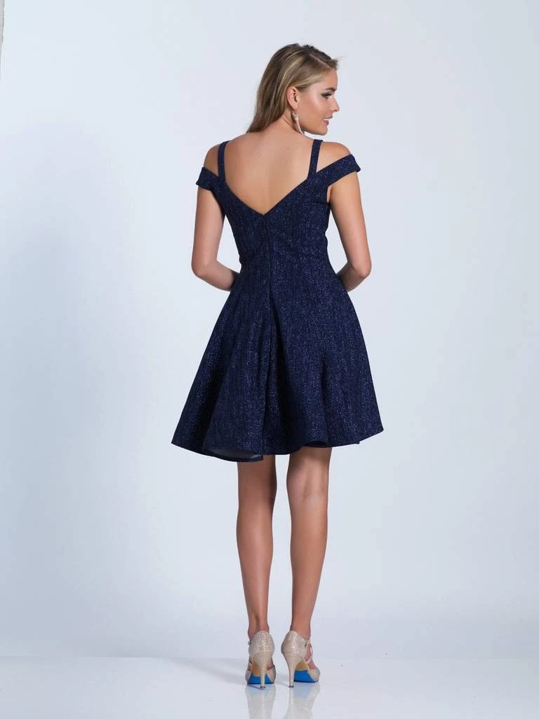 Cocktail Dresses Dave & Johnny Glittering Off Shoulder A-Line Dress 3398 - 1 Pc Navy Blue In Size 2 Available 4 Cocktail Dresses Dave & Johnny Glittering Off Shoulder A-Line Dress 3398 - 1 Pc Navy Blue In Size 2 Available