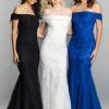 Formal Gowns Dave & Johnny - Off Shoulder Lace Ornate Mermaid Gown 3377 - 1 Pc Saphire Blue In Size 4 Available 2 Formal Gowns Dave & Johnny - Off Shoulder Lace Ornate Mermaid Gown 3377 - 1 Pc Saphire Blue In Size 4 Available