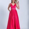 Dave & Johnny - Sleeveless Embellished Waist A-Line Gown 3530 - 1 Pc Fuschia Pink In Size 10 Available Formal Gowns 1 Dave & Johnny - Sleeveless Embellished Waist A-Line Gown 3530 - 1 Pc Fuschia Pink In Size 10 Available Formal Gowns