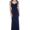 Decode 1.8 - 182852 Princess Anne Style Jersey Sheath Dress - 1 Pc Navy In Size 6 Available Formal Gowns