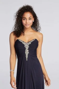 Decode 1.8 - 182934 Embellished Strapless Ruched Dress With Slit Formal Gowns