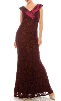 Formal Gowns Decode 1.8 - 183199K Pleated V Neck Glittered Dress