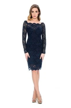 Decode 1.8 - 183762 Long Sleeve Off Shoulder Floral Lace Dress