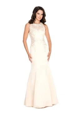 Decode 1.8 - 183859 Lace Applique Satin Long Gown Formal Gowns