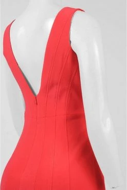 Formal Gowns Decode 1.8 - 183910 Plunging V-neck Jersey Sheath Dress 9 Formal Gowns Decode 1.8 - 183910 Plunging V-neck Jersey Sheath Dress