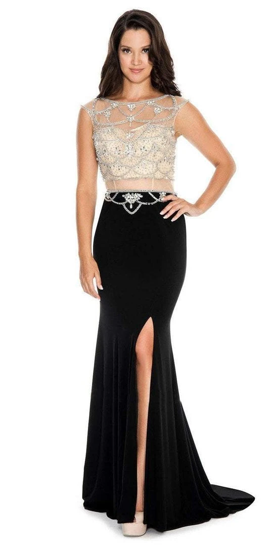 Decode 1.8 - 184060 Dazzling Illusion Cage Embellished Evening Dress 3 Decode 1.8 - 184060 Dazzling Illusion Cage Embellished Evening Dress