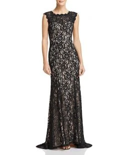Formal Gowns Decode 1.8 - 184118 Allover Lace Gown With Cut Out Back
