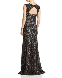 Formal Gowns Decode 1.8 - 184118 Allover Lace Gown With Cut Out Back