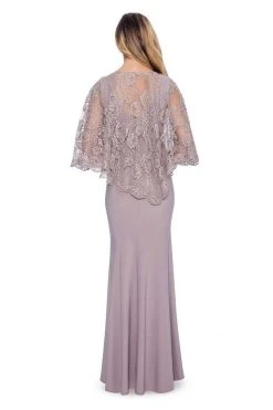 Decode 1.8 - 184553 Jersey Knit Long Gown With Lace Cape 9 Decode 1.8 - 184553 Jersey Knit Long Gown With Lace Cape