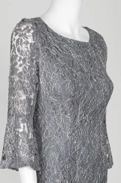 Formal Gowns Decode 1.8 - 184672 Lace Embroidered Bell Sleeve Trumpet Dress