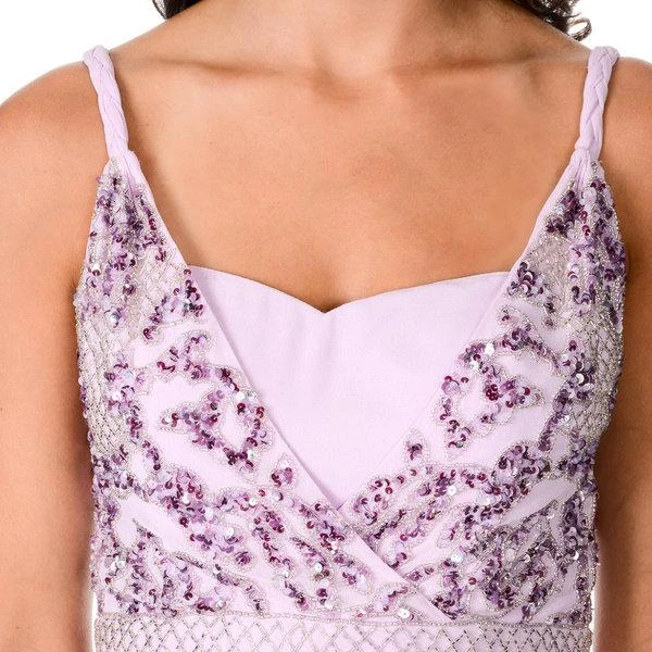 Decode 1.8 - Braided Strap Bedazzled Chiffon Gown 182303 5 Decode 1.8 - Braided Strap Bedazzled Chiffon Gown 182303